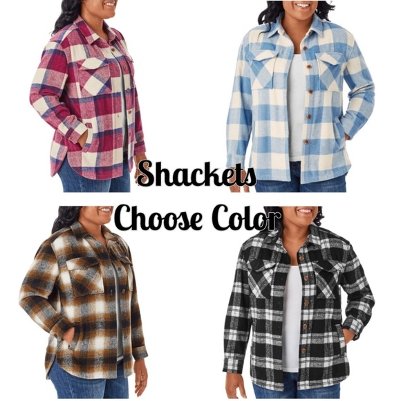 🩷💜💙🤍 NWT Members
Mark Pink Plaid Perfect Shacket (XL) Button Down Wool Blend - Picture 5 of 12